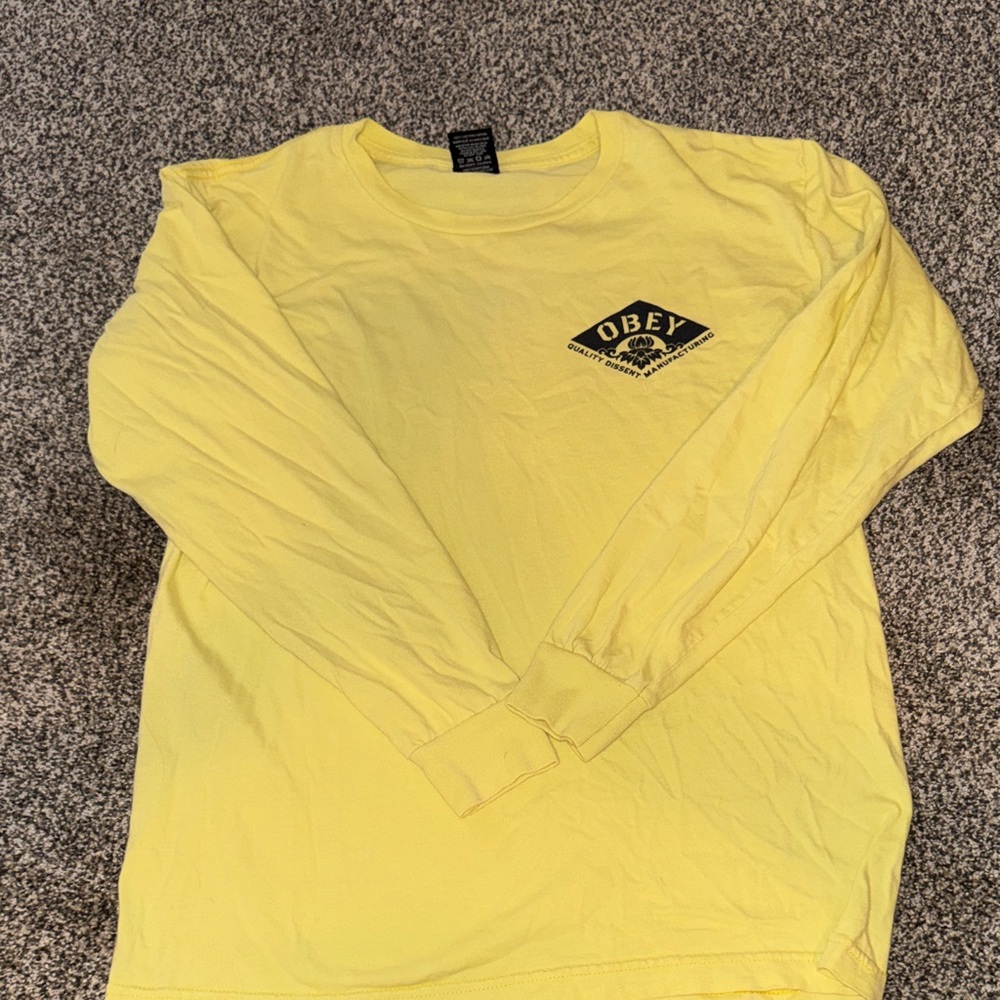 Obey Bright Yellow Long Sleeve Tee